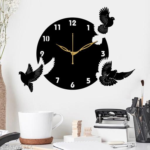 3d Wooden Coffee Cup With Coffee Beans And Spoon Home Wall Clock