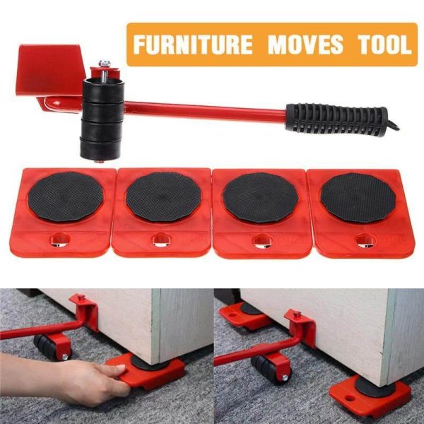 Heavy Furniture Move Tool Transport Lifter Shifter Moving Kit Slider Remover Rolling Wheel Corner Mover Set