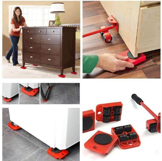 Heavy Furniture Move Tool Transport Lifter Shifter Moving Kit Slider Remover Rolling Wheel Corner Mover Set