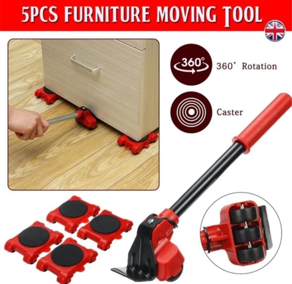 Heavy Furniture Move Tool Transport Lifter Shifter Moving Kit Slider Remover Rolling Wheel Corner Mover Set