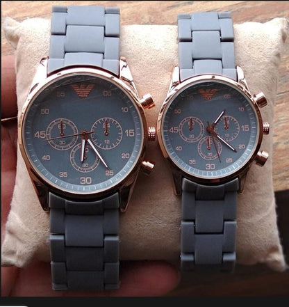 Armani Couple Watch ,stylish Watch Adjustable Strap (with Box)