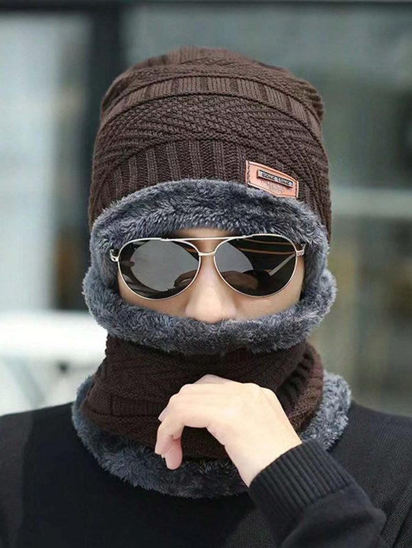 Head & Neck Cap Beanies Combo – Woolen Winter Beanie Cap With Neck Warmer Muffler For Men And Women ₨425