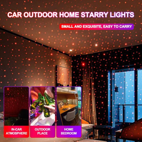 Led Galaxy Star Light | Starry Laser Projector Night Light For Home & Car Roof Decoration ₨425