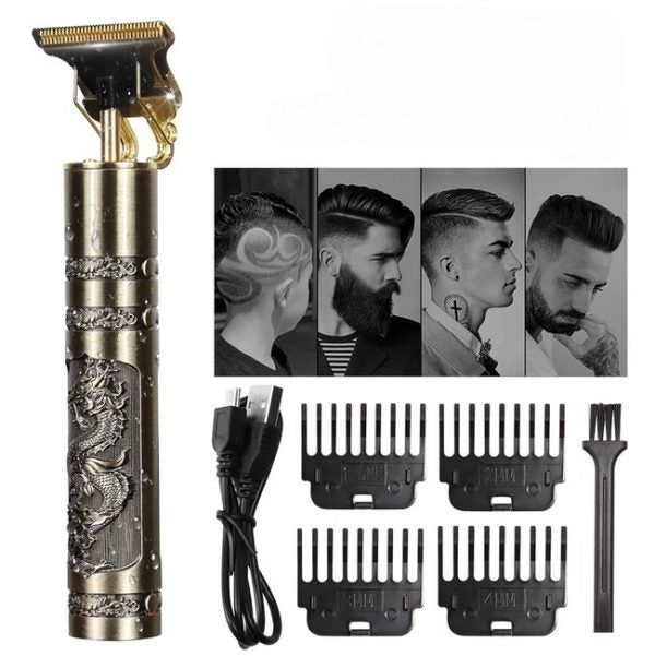 (metal Body) T9 Electric Shaver Man Cordless Hair Beard Trimmer For Men Haircut Shaving Machine Tools Barber Accessories